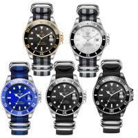 Collection de montres TEVISE®, Nylon, avec verre & acier inoxydable, Placage, 30M étanche & montre mécanique & réglable & pour homme, plus de couleurs à choisir Environ 9.4 pouce, Vendu par PC