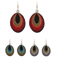 Boucles d'oreilles perle de verre, tissu, avec verre, fer boucle d'oreille crochet, Placage de couleur d'or, pour femme, plus de couleurs à choisir Vendu par paire