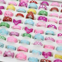 Iron Finger Ring, painted, Unisex & open & mixed, lead & cadmium free - US Ring 