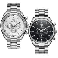 Collection de montres TEVISE®, acier inoxydable, avec verre, Placage, 30M étanche & montre mécanique & pour homme, plus de couleurs à choisir Environ 9.4 pouce, Vendu par PC