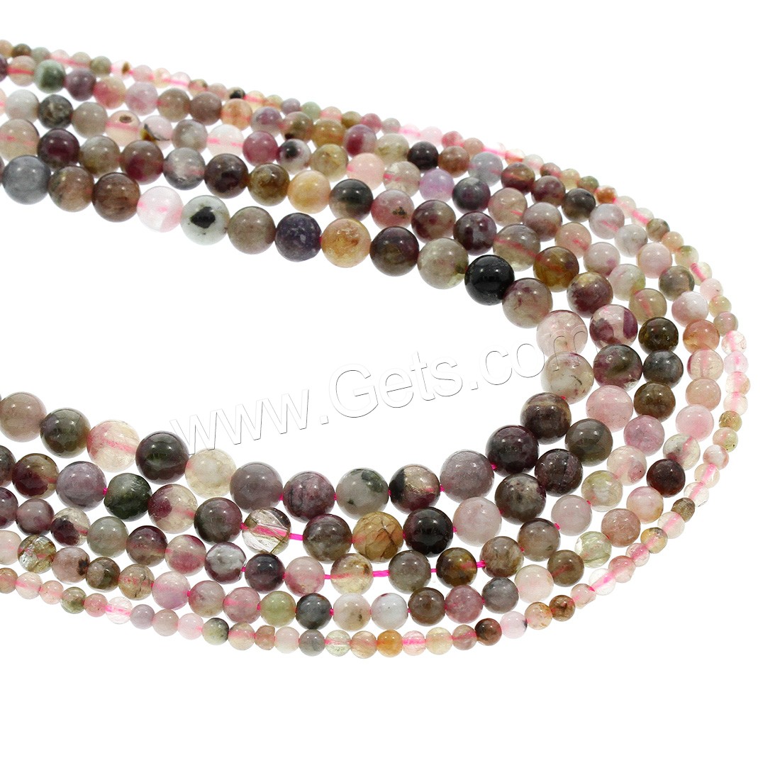 Tourmaline Beads, Round, different size for choice, Hole:Approx 1mm, Length:Approx 15 Inch, Sold By Strand