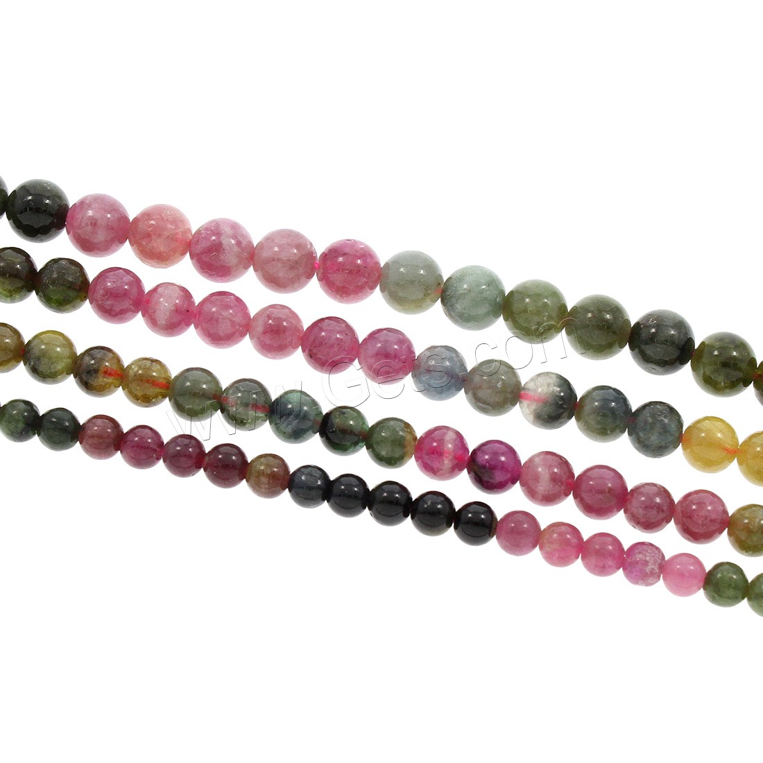 Natural Tourmaline Beads, Round, different size for choice, Hole:Approx 1mm, Length:Approx 15.5 Inch, Sold By Strand