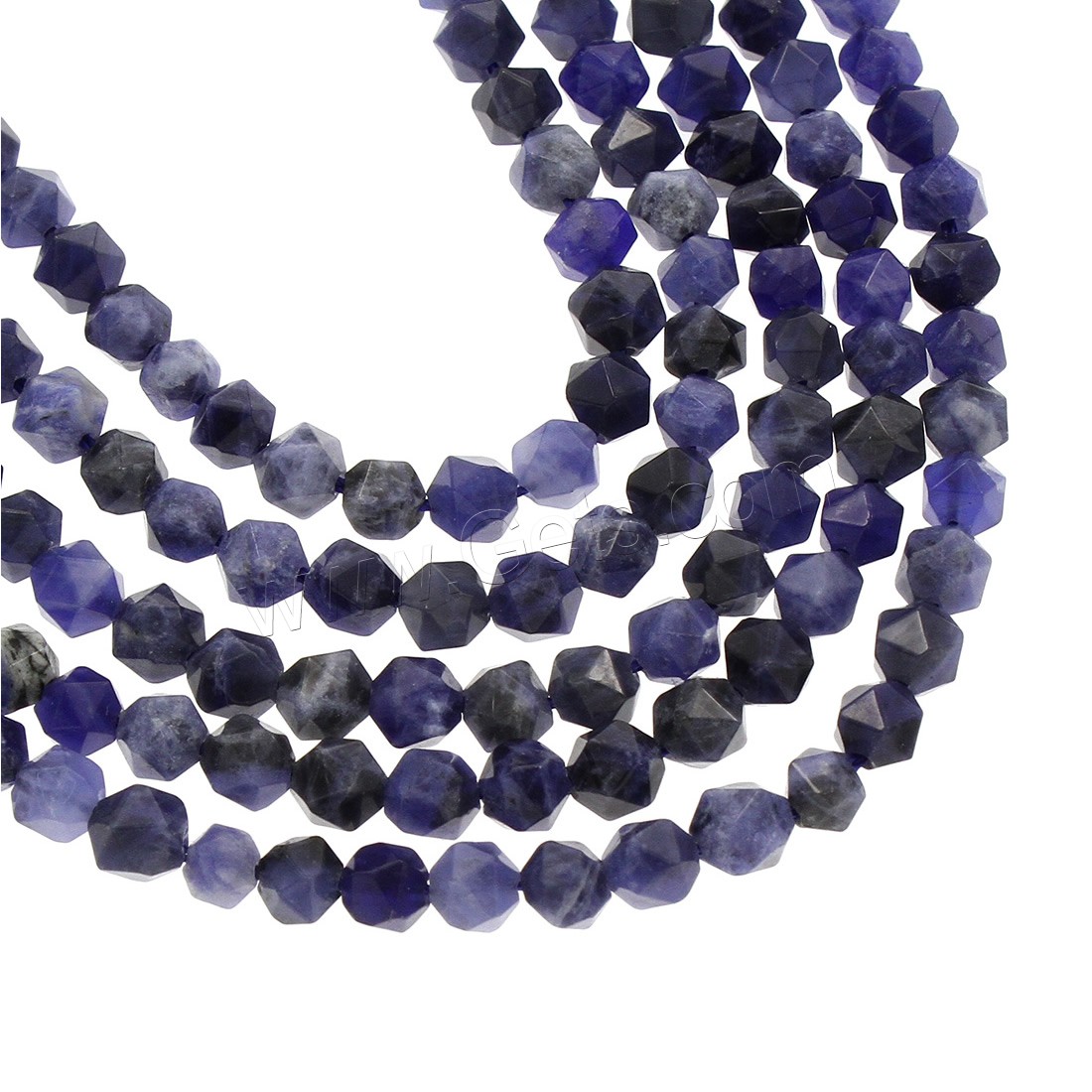 Perles en sodalite, normes différentes pour le choix & facettes, Trou:Environ 1mm, Longueur:Environ 15 pouce, Vendu par brin