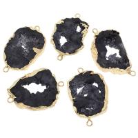 Ice Quartz Agate Pendants, with Zinc Alloy - Approx 2.5mm 