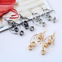 Zinc Alloy Drop Earring, iron earring hook, plated, for woman lead & cadmium free, 80mm 