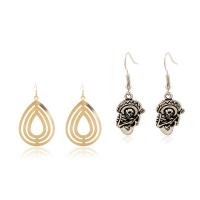 Zinc Alloy Drop Earring, iron earring hook, plated & for woman, lead & cadmium free 