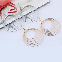 Zinc Alloy Drop Earring, iron earring hook, plated, for woman lead & cadmium free, 65mm 