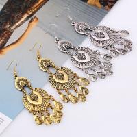 Zinc Alloy Tassel Earring, iron earring hook, plated, for woman lead & cadmium free 