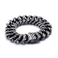 Titanstahl Armband, Twist oval & für den Menschen & Schwärzen, 22mm, Länge:ca. 9 ZollInch, verkauft von Strang