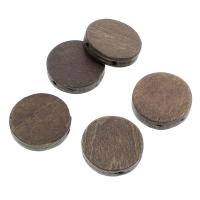 Original Holz Perlen, flache Runde, 23x5mm, Bohrung:ca. 2mm, verkauft von PC