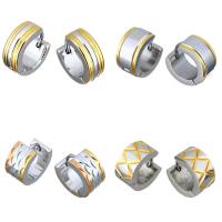 Herren Edelstahl Kreolen, plattiert, verschiedene Stile für Wahl & für Frau, 12PaarePärchen/Menge, verkauft von Menge