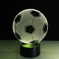 LED Lámpara colorida de noche , Acrílico, fútbol, con interfaz USB & con luz LED & cambiar de color automaticamente & diferentes estilos para la opción, 220x130x90mm, Vendido por UD