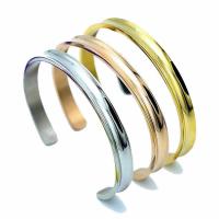 Partículas de acero Brazalete, chapado, para mujer, más colores para la opción, 7mm, diámetro interior:aproximado 65mm, longitud:aproximado 8 Inch, Vendido por UD