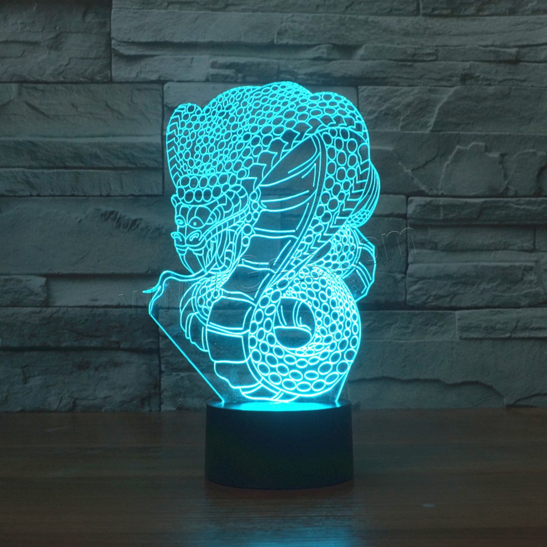 Acrylic Night Light, with ABS Plastic, Different Shape for Choice & with USB interface & with LED light & change color automaticly & different styles for choice, 250x170x55mm, Sold By PC