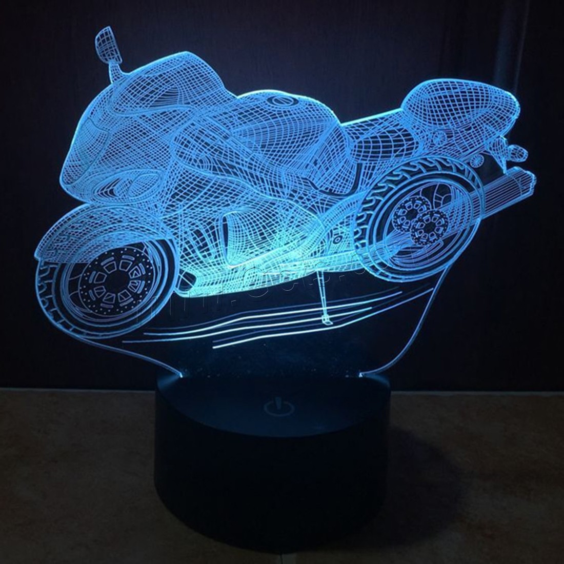 Acrylic Night Light, with ABS Plastic, Motorcycle, Different Shape for Choice & with USB interface & with LED light & change color automaticly & different styles for choice, Sold By PC