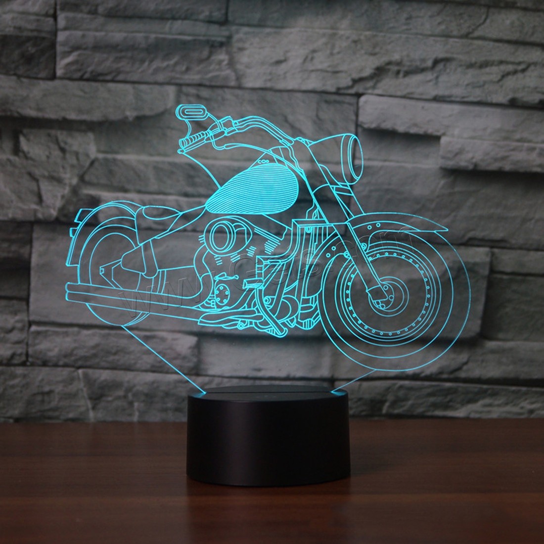 Acrylic Night Light, with ABS Plastic, Motorcycle, Different Shape for Choice & with USB interface & with LED light & change color automaticly & different styles for choice, Sold By PC