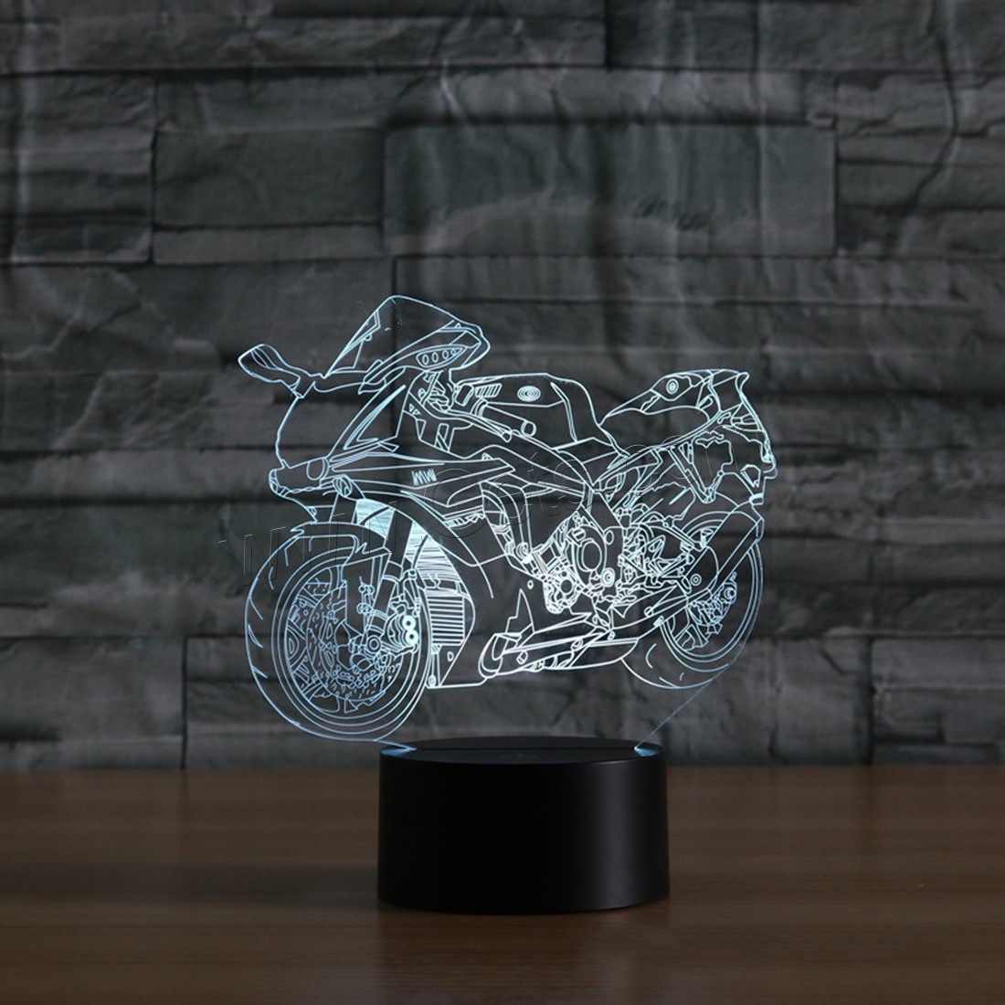 Acrylic Night Light, with ABS Plastic, Motorcycle, Different Shape for Choice & with USB interface & with LED light & change color automaticly & different styles for choice, Sold By PC