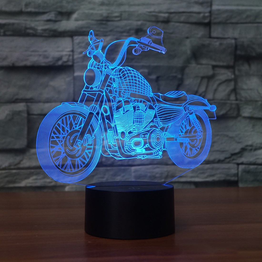 Acrylic Night Light, with ABS Plastic, Motorcycle, Different Shape for Choice & with USB interface & with LED light & change color automaticly & different styles for choice, Sold By PC