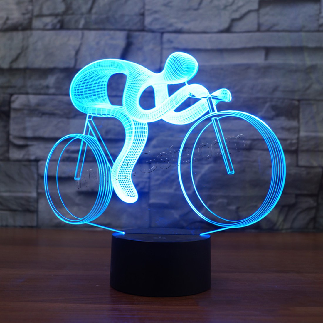 Acrylic Night Light, with ABS Plastic, Bike, Different Shape for Choice & with USB interface & with LED light & change color automaticly & different styles for choice, Sold By PC