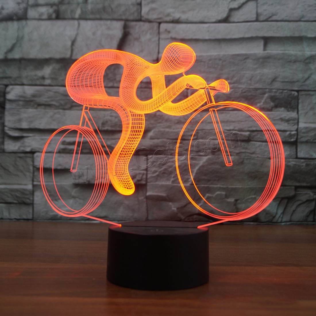 Acrylic Night Light, with ABS Plastic, Bike, Different Shape for Choice & with USB interface & with LED light & change color automaticly & different styles for choice, Sold By PC