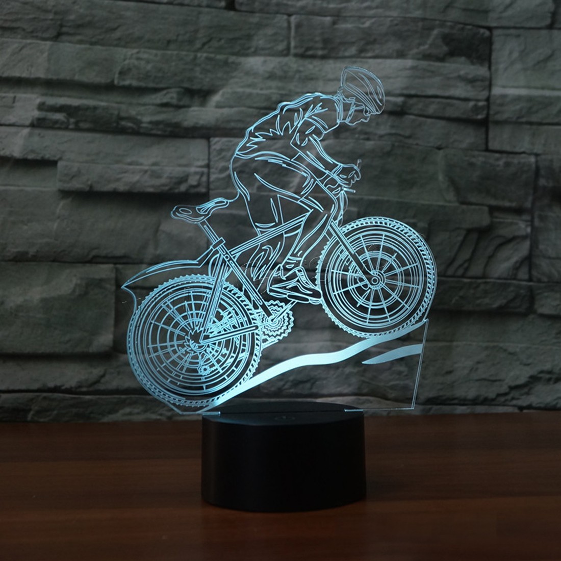 Acrylic Night Light, with ABS Plastic, Bike, Different Shape for Choice & with USB interface & with LED light & change color automaticly & different styles for choice, Sold By PC