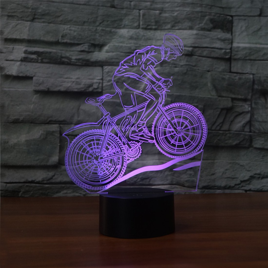 Acrylic Night Light, with ABS Plastic, Bike, Different Shape for Choice & with USB interface & with LED light & change color automaticly & different styles for choice, Sold By PC