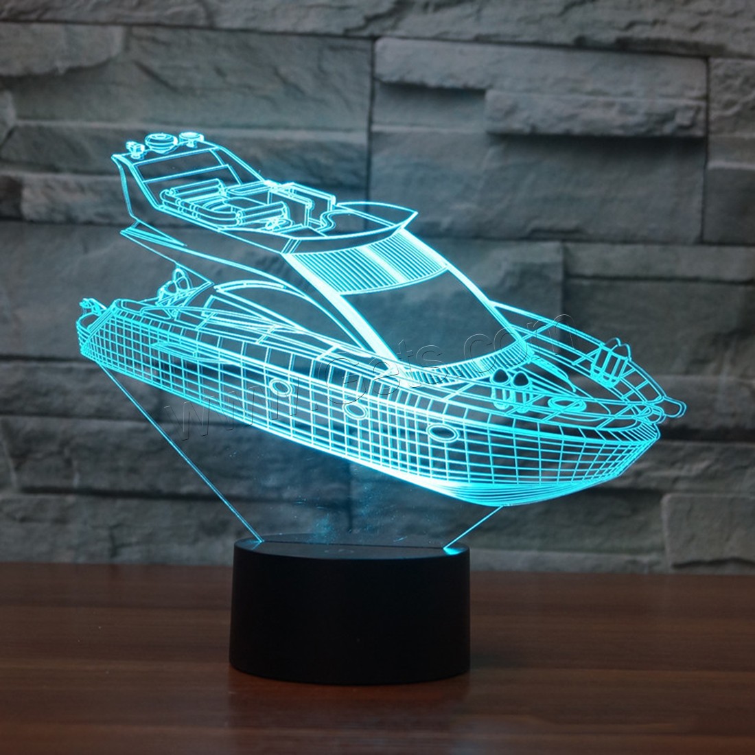 Acrylic Night Light, with ABS Plastic, Different Shape for Choice & with USB interface & with LED light & change color automaticly & different styles for choice, Sold By PC