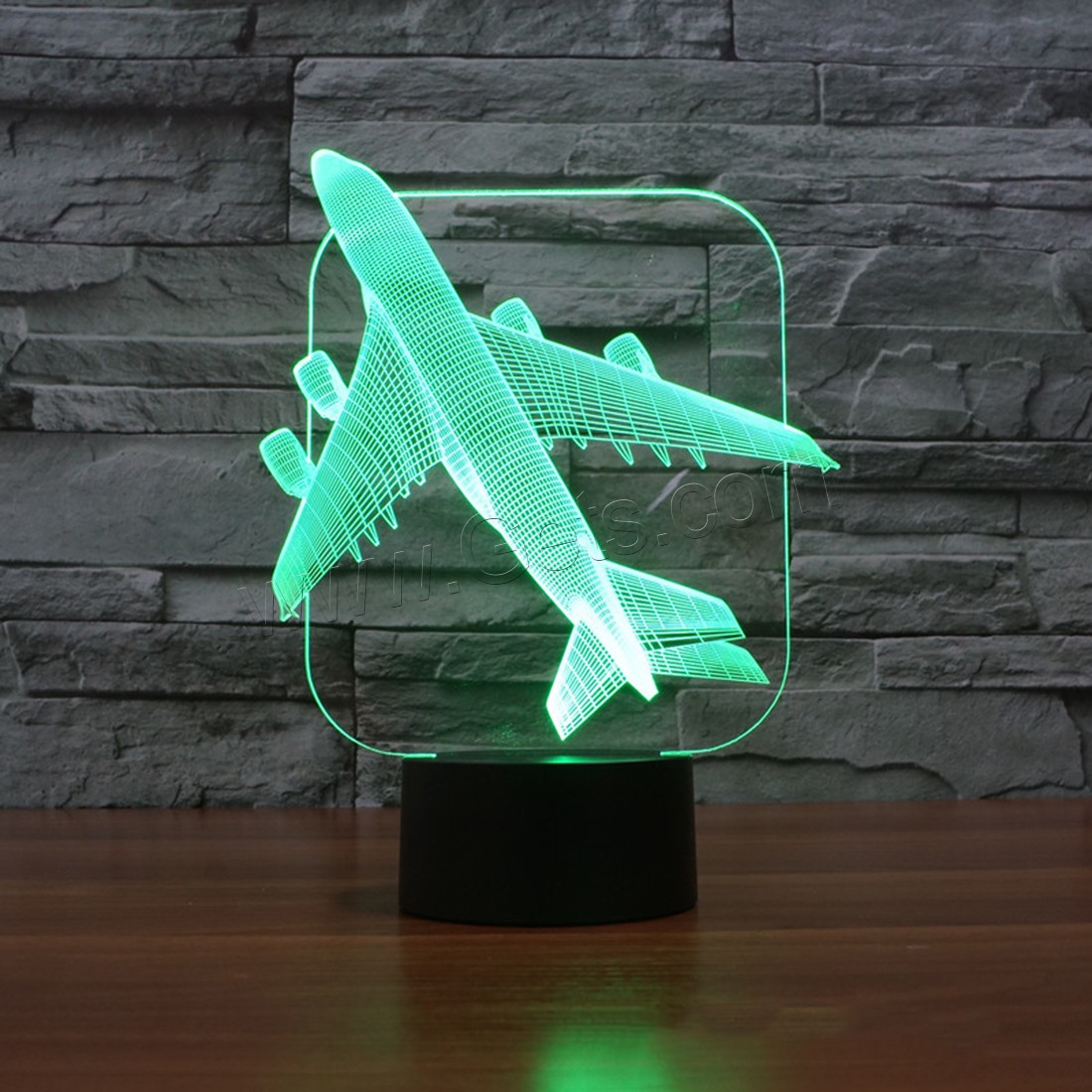 Acrylic Night Light, with ABS Plastic, Airplane, Different Shape for Choice & with USB interface & with LED light & change color automaticly & different styles for choice, Sold By PC