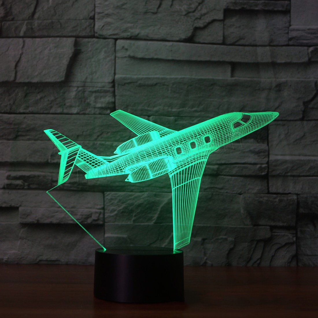 Acrylic Night Light, with ABS Plastic, Airplane, Different Shape for Choice & with USB interface & with LED light & change color automaticly & different styles for choice, Sold By PC