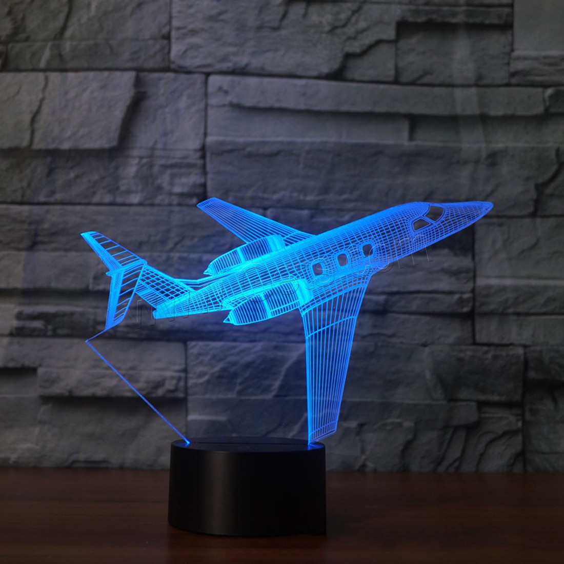 Acrylic Night Light, with ABS Plastic, Airplane, Different Shape for Choice & with USB interface & with LED light & change color automaticly & different styles for choice, Sold By PC