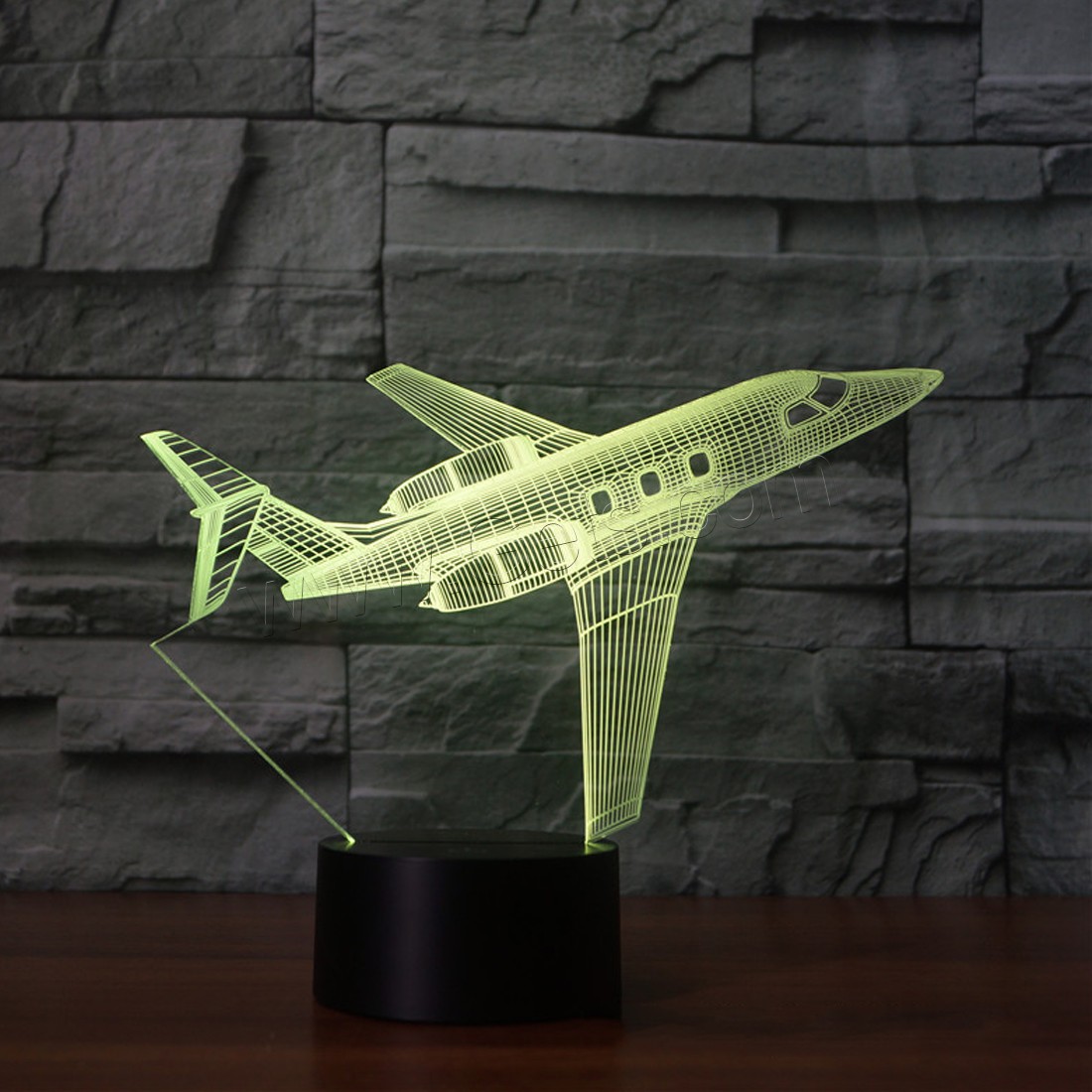 Acrylic Night Light, with ABS Plastic, Airplane, Different Shape for Choice & with USB interface & with LED light & change color automaticly & different styles for choice, Sold By PC