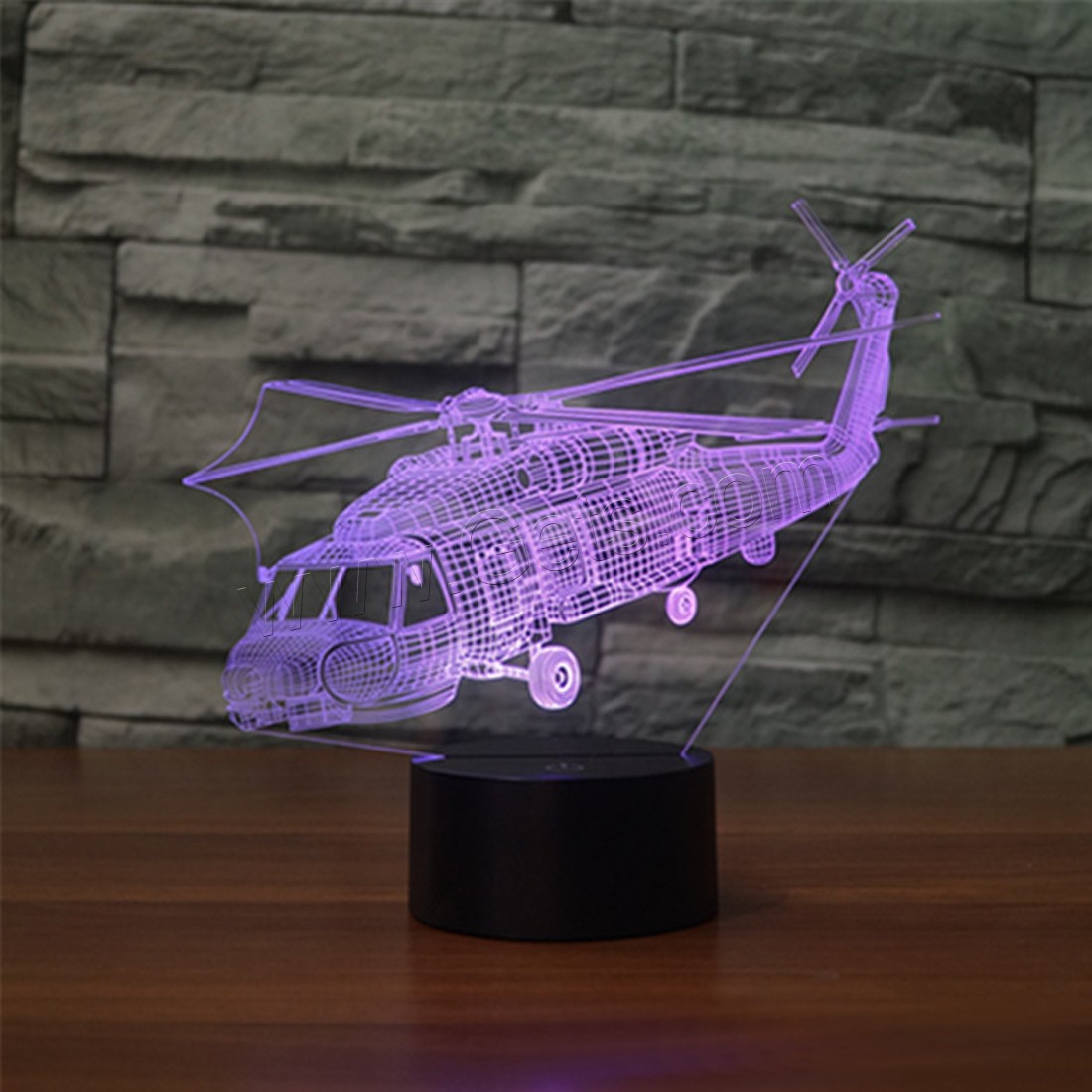 Acrylic Night Light, with ABS Plastic, Airplane, Different Shape for Choice & with USB interface & with LED light & change color automaticly & different styles for choice, Sold By PC