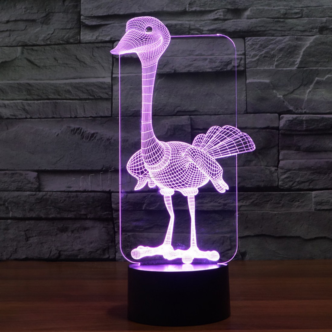 Acrylic Night Light, with ABS Plastic, Animal, Different Shape for Choice & with USB interface & with LED light & change color automaticly & different styles for choice, Sold By PC