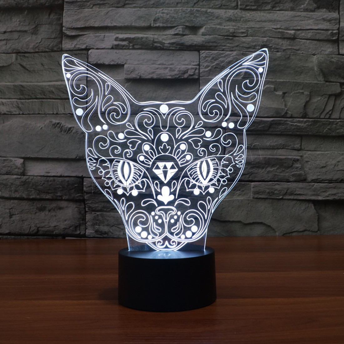 Acrylic Night Light, with ABS Plastic, Animal, Different Shape for Choice & with USB interface & with LED light & change color automaticly & different styles for choice, Sold By PC