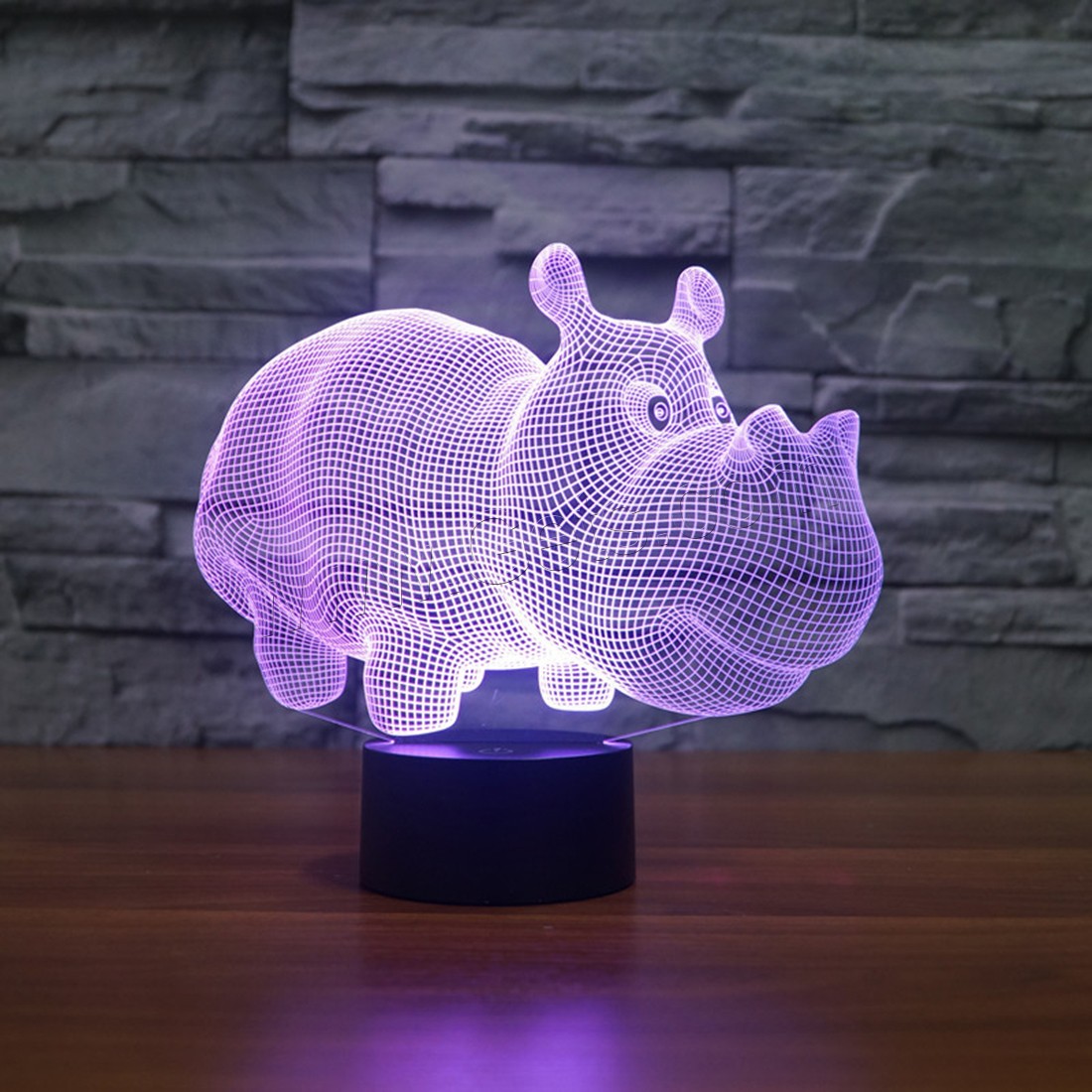 Acrylic Night Light, with ABS Plastic, Animal, Different Shape for Choice & with USB interface & with LED light & change color automaticly & different styles for choice, Sold By PC