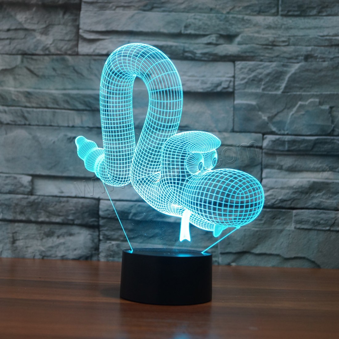 Acrylic Night Light, with ABS Plastic, Animal, Different Shape for Choice & with USB interface & with LED light & change color automaticly & different styles for choice, Sold By PC