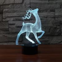 Acrylic Night Light, with ABS Plastic, Animal & with USB interface & with LED light & change color automaticly 