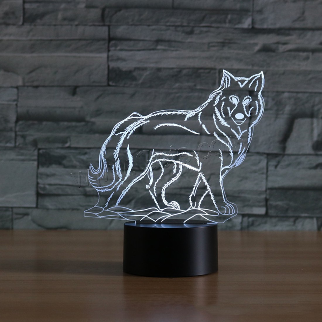 Acrylic Night Light, with ABS Plastic, Animal, Different Shape for Choice & with USB interface & with LED light & change color automaticly & different styles for choice, Sold By PC