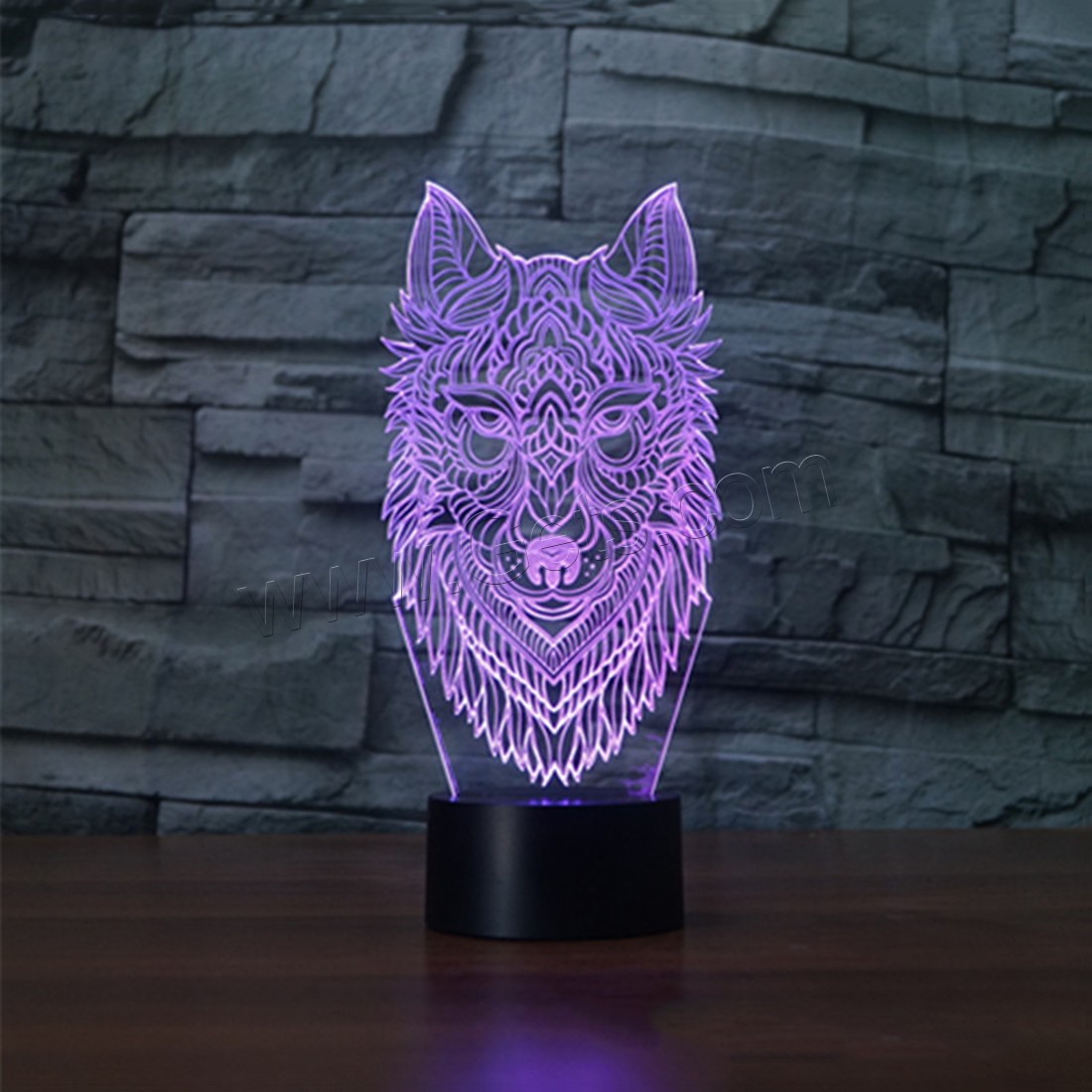 Acrylic Night Light, with ABS Plastic, Animal, Different Shape for Choice & with USB interface & with LED light & change color automaticly & different styles for choice, Sold By PC