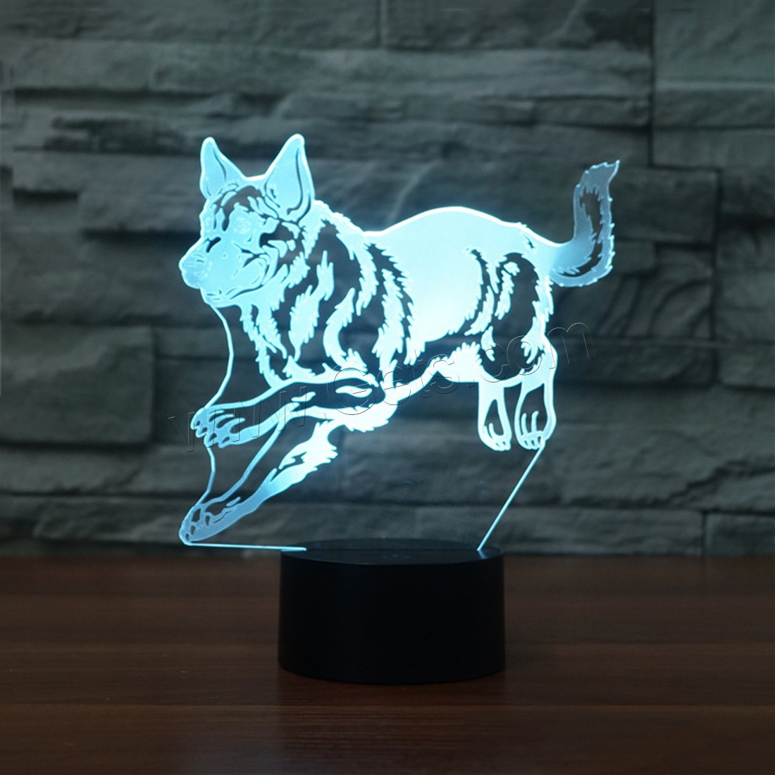 Acrylic Night Light, with ABS Plastic, Animal, Different Shape for Choice & with USB interface & with LED light & change color automaticly & different styles for choice, Sold By PC