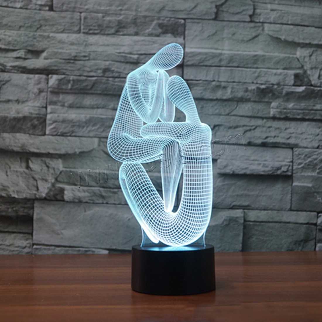 Acrylic Night Light, with ABS Plastic, Different Shape for Choice & with USB interface & with LED light & change color automaticly & different styles for choice, Sold By PC