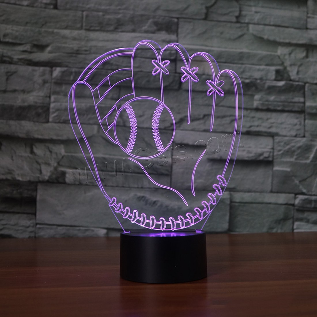 Acrylic Night Light, with ABS Plastic, Different Shape for Choice & with USB interface & with LED light & change color automaticly & different styles for choice, Sold By PC