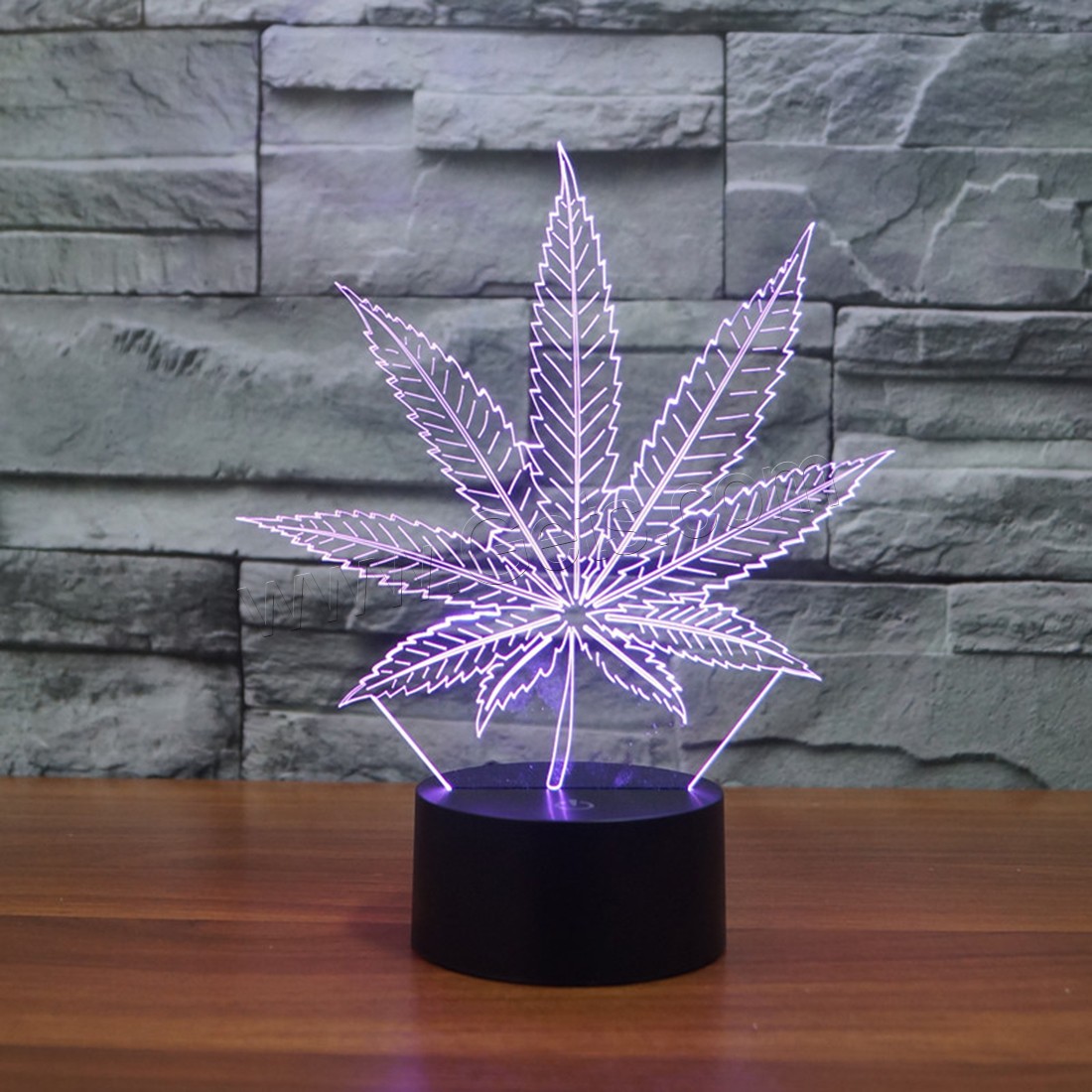 Acrylic Night Light, with ABS Plastic, Leaf, Different Shape for Choice & with USB interface & with LED light & change color automaticly & different styles for choice, Sold By PC