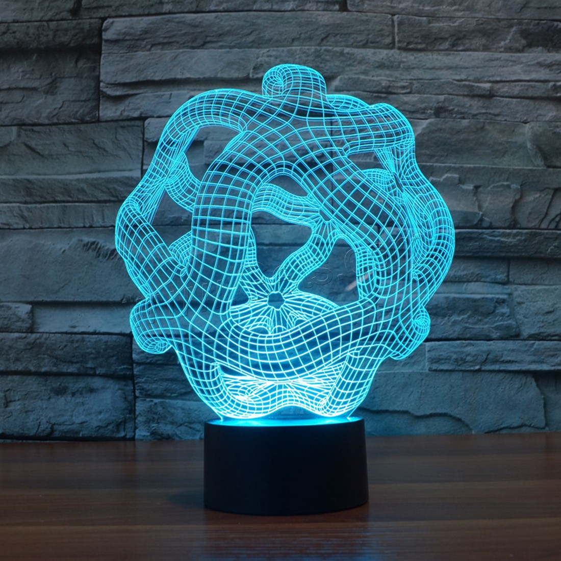 Acrylic Night Light, with ABS Plastic, Different Shape for Choice & with USB interface & with LED light & change color automaticly & different styles for choice, Sold By PC