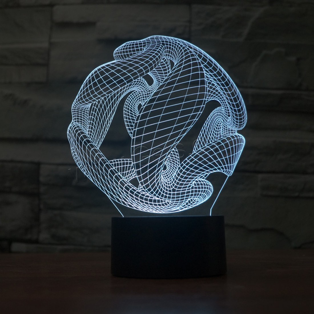 Acrylic Night Light, with ABS Plastic, Different Shape for Choice & with USB interface & with LED light & change color automaticly & different styles for choice, Sold By PC