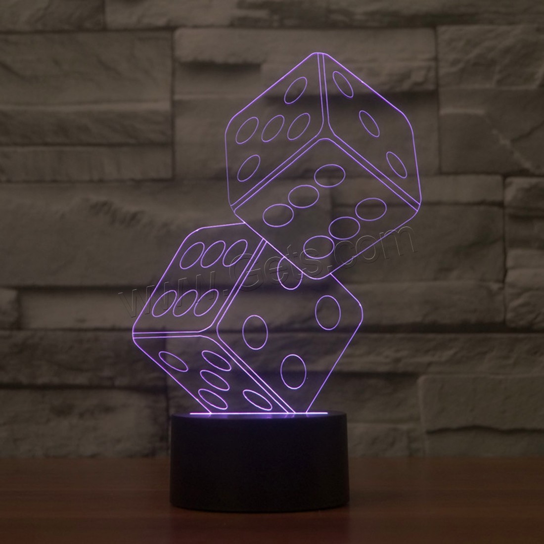 Acrylic Night Light, with ABS Plastic, Different Shape for Choice & with USB interface & with LED light & change color automaticly & different styles for choice, Sold By PC