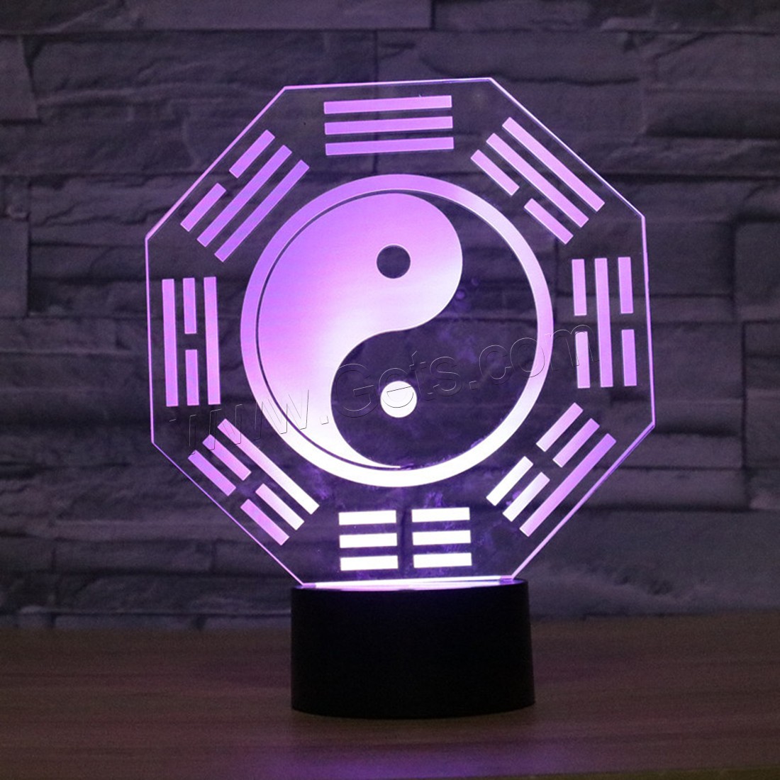 Acrylic Night Light, with ABS Plastic, Different Shape for Choice & with USB interface & with LED light & change color automaticly & different styles for choice, Sold By PC