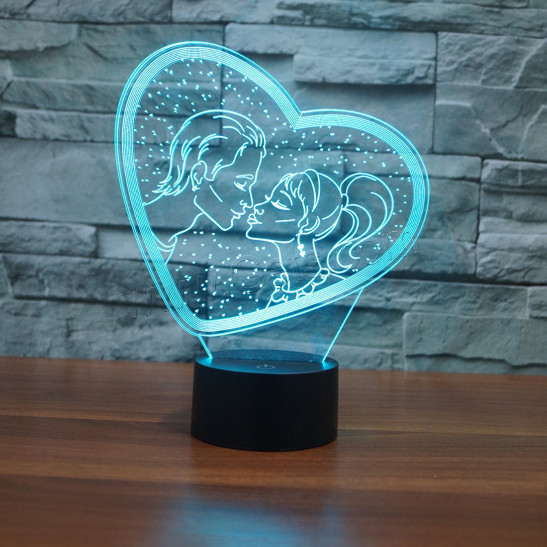 Acrylic Night Light, with ABS Plastic, Different Shape for Choice & with USB interface & with LED light & change color automaticly & different styles for choice, Sold By PC