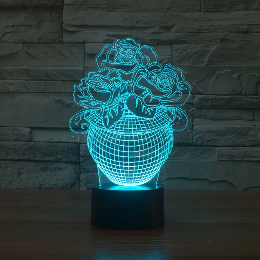 Acrylic Night Light, with ABS Plastic, Different Shape for Choice & with USB interface & with LED light & change color automaticly & different styles for choice, Sold By PC