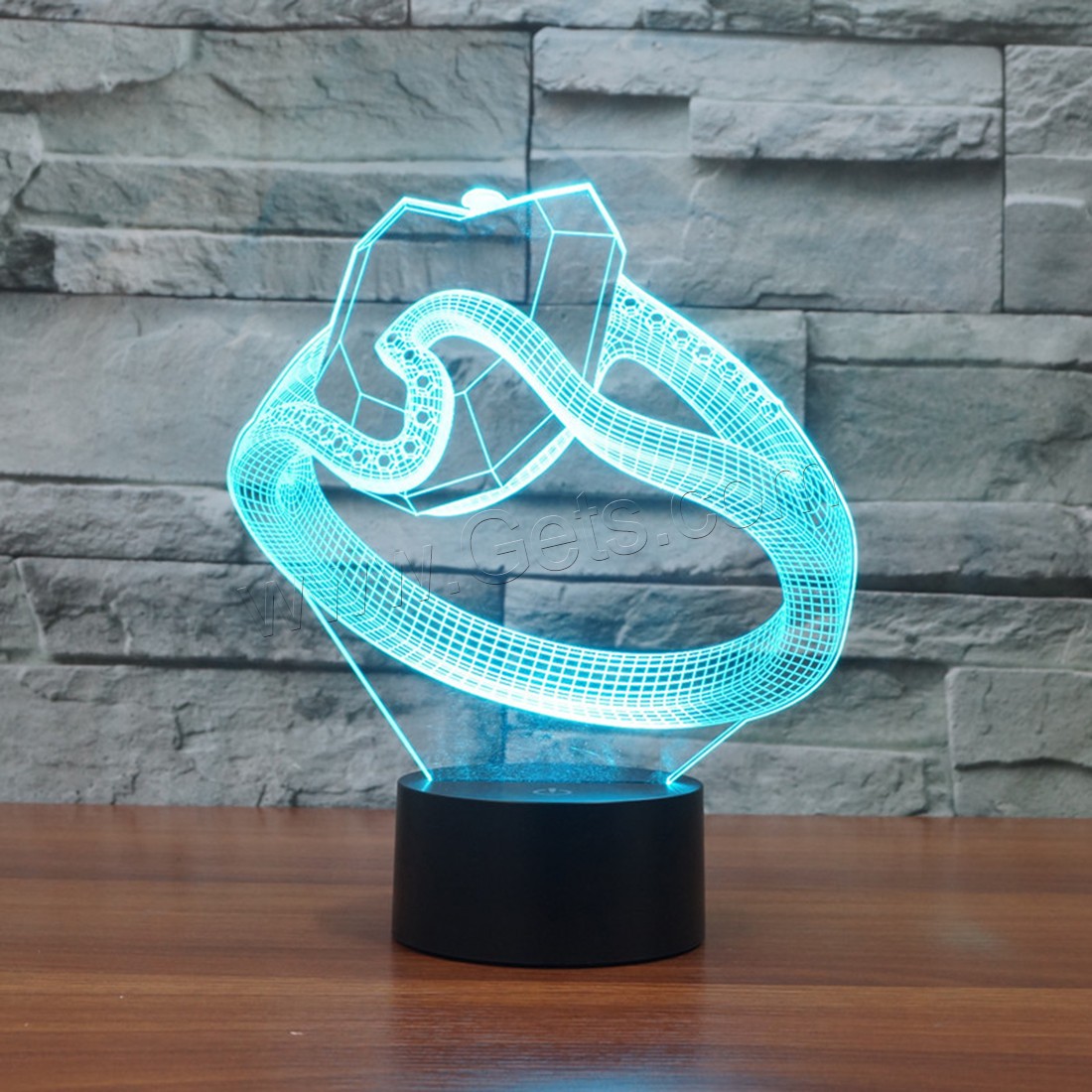 Acrylic Night Light, with ABS Plastic, Different Shape for Choice & with USB interface & with LED light & change color automaticly & different styles for choice, Sold By PC